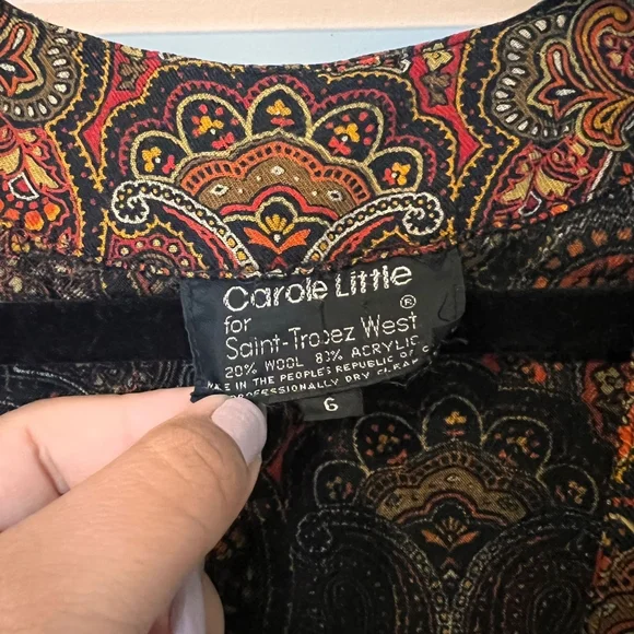 Vintage orange floral blazer - Picture 6 of 7